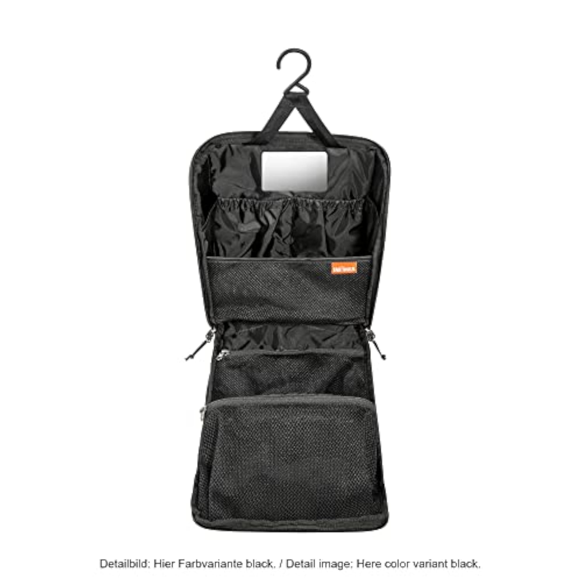 Large Padded Hanging Toiletry Bag with Unbreakable Mirror